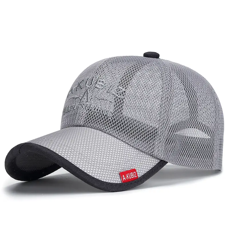Men's Mesh Baseball Cap Summer Quick Dry Cap Full Mesh Breathable Baseball Hat Unisex Golf Caps For Cycling Hiking Sports Caps