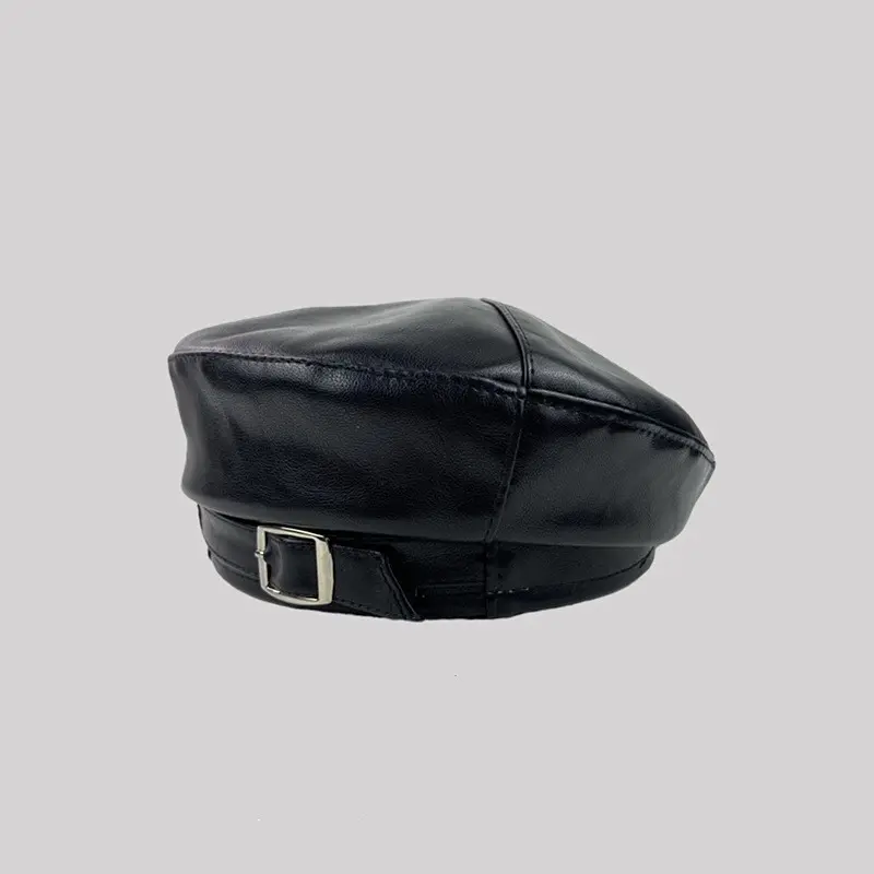 Leather Women's classic beret