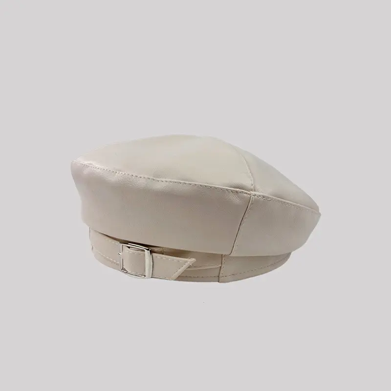 Leather Women's classic beret