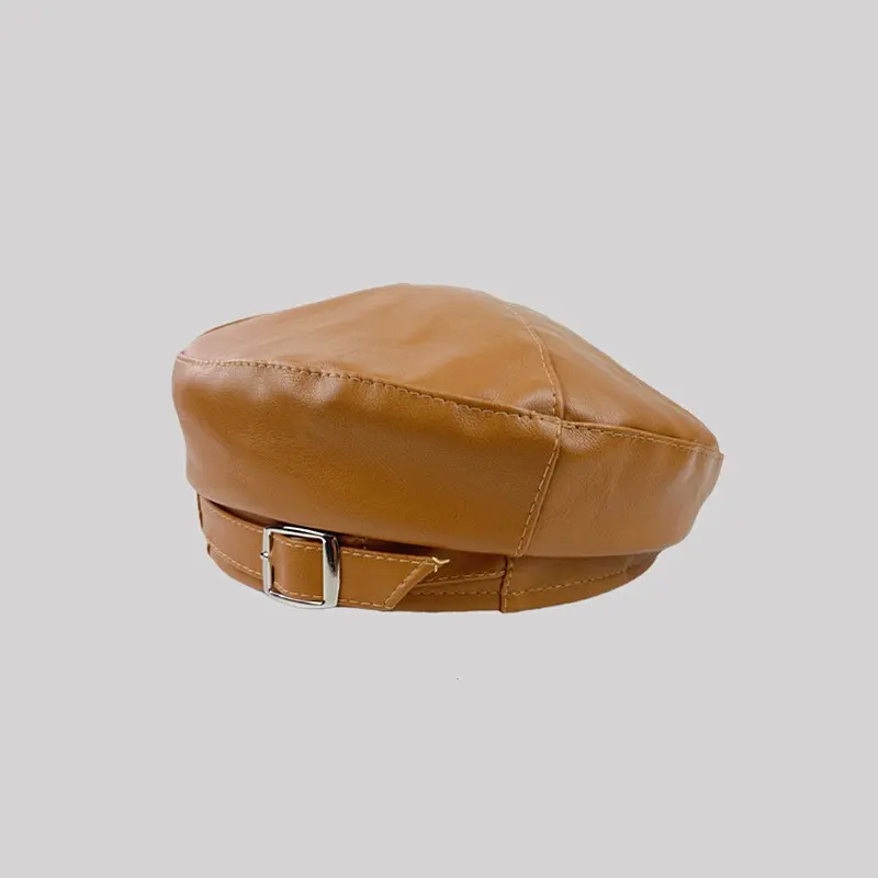 Leather Women's classic beret