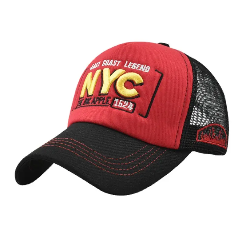 Summer letters NYC Embroidered baseball cap Men's outdoor Sun block breathable mesh cap Women's fashion hat