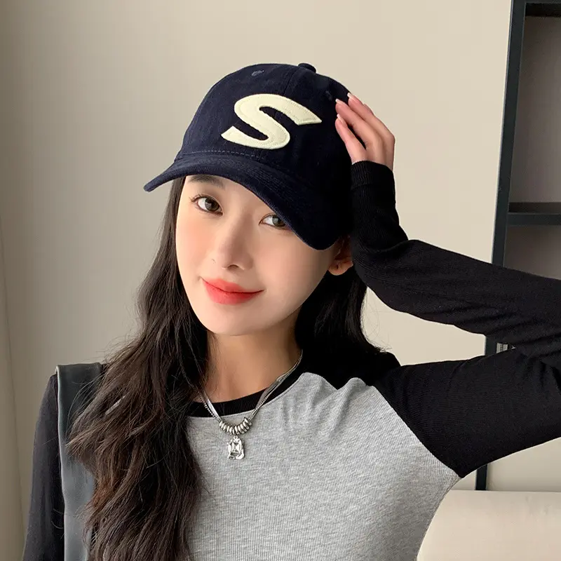 Letter large S baseball cap summer fashion outdoor sun visor