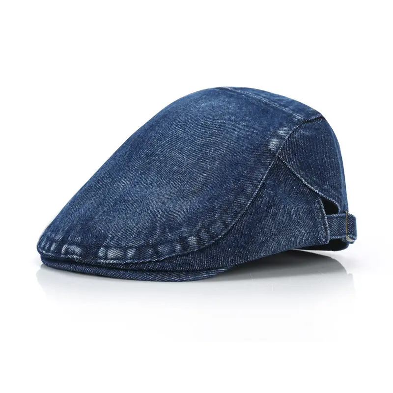 Denim beret hat classic cap for men and women foreign trade cotton hat fashion simple