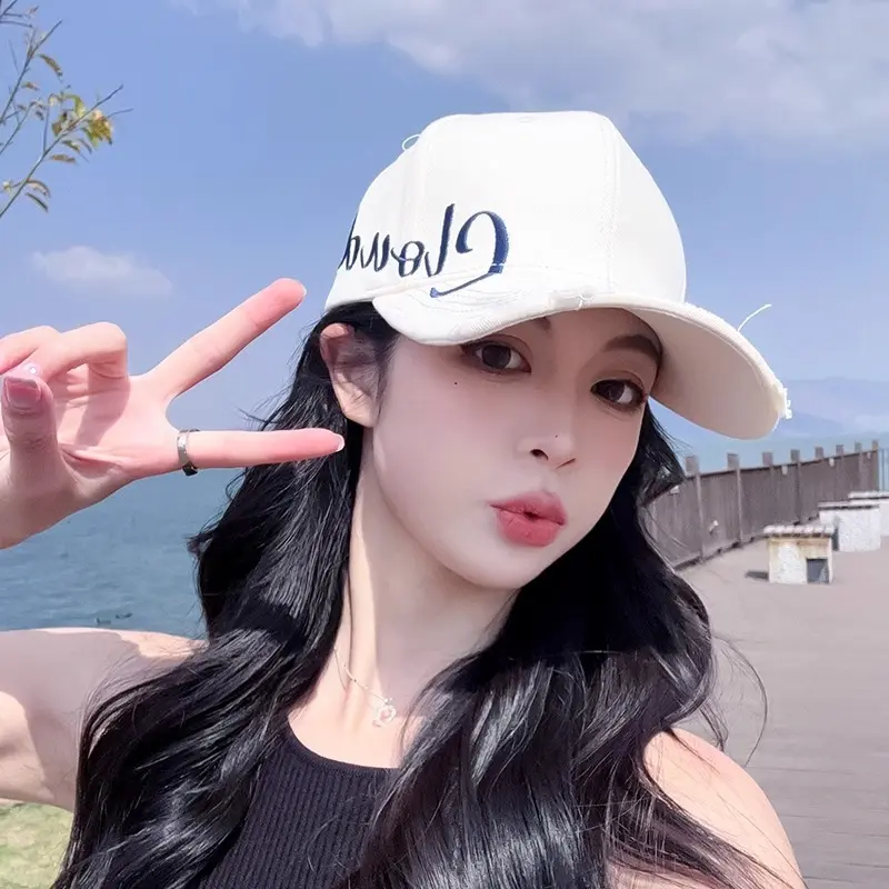 Spring Summer New Hard Top Sport Bucket Hat Unisex College Style Large Head Size Letter Embroidery Sun Protection Baseball Cap
