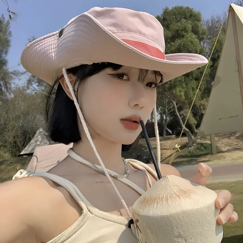 Japan and Korea spring and summer couple light and thin casual outdoor sunshade fisherman hat