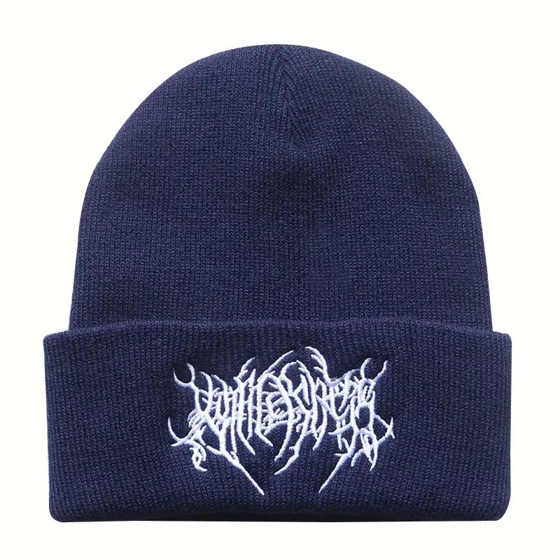Warm Women Men Winter Beanies Hats Gothic Street Punk Knitted Bonnet Caps 100% Cotton Fashion Keep Warm Skullies Beanies Hats