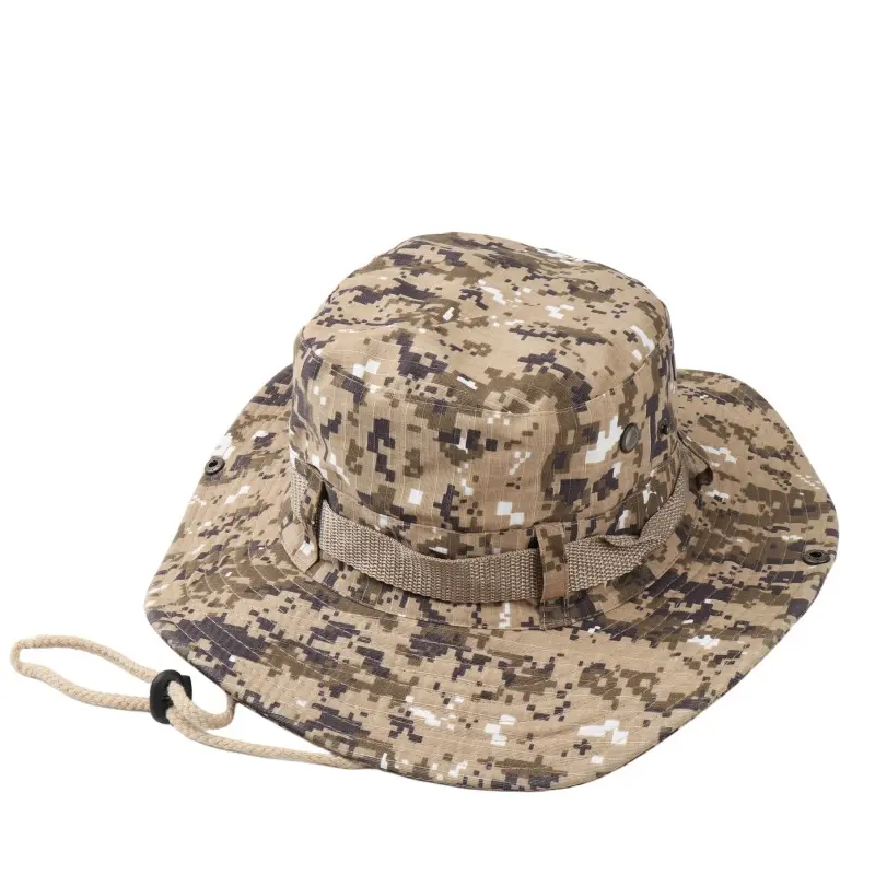 Camouflage hat Outdoor large overhang shade fisherman hat American casual breathable sun hat fishing hat jungle basin hat