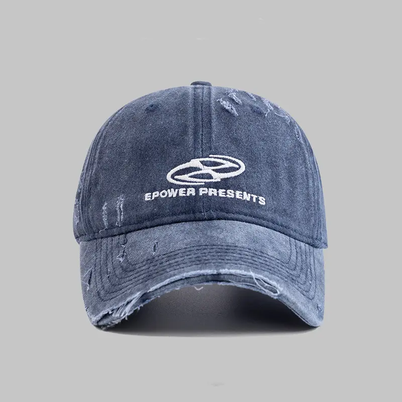 American Retro Washed Distressed Women's Baseball Cap Face Slimming Japanese Style Summer Sun Protection Hat with Letter Design