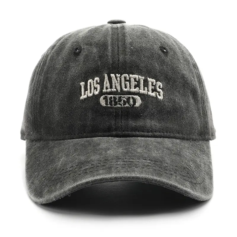 Personality female wash do old letter embroidery LOS ANGELES 1850 cap outdoor male sports travel sun protection baseball cap