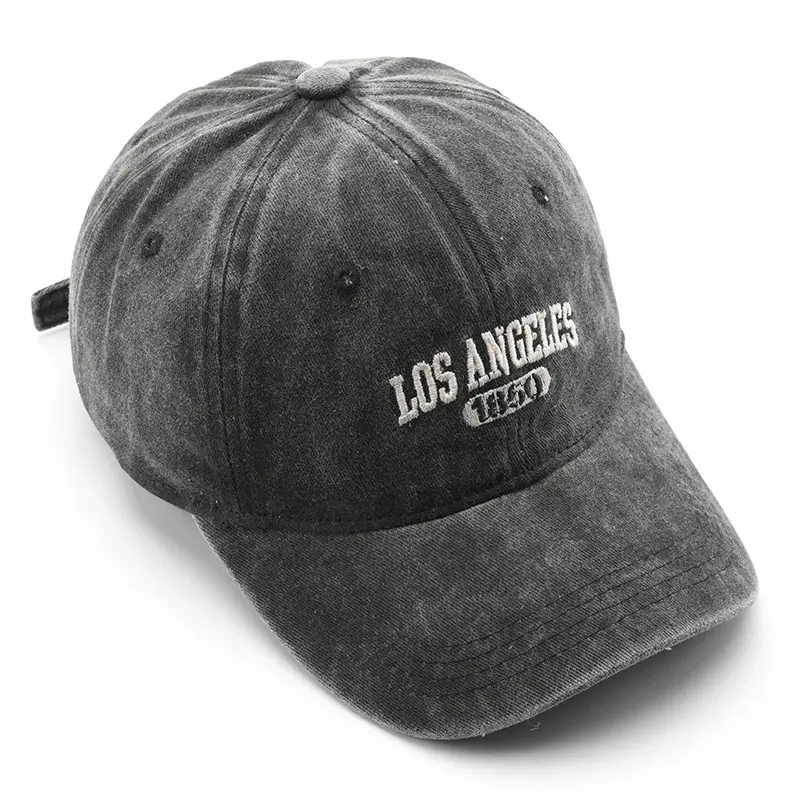 Personality female wash do old letter embroidery LOS ANGELES 1850 cap outdoor male sports travel sun protection baseball cap