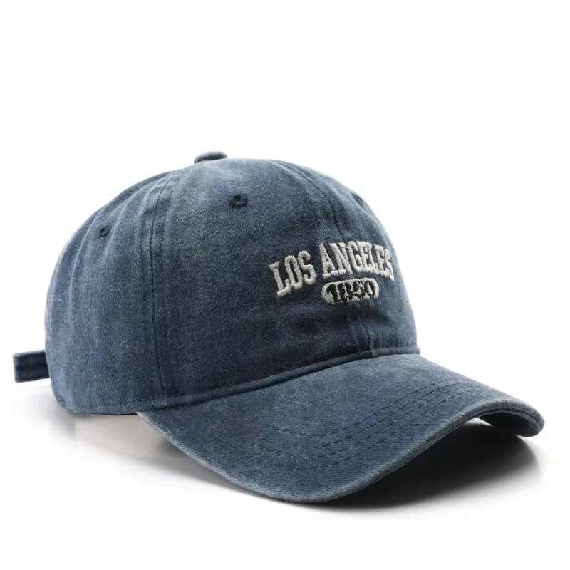 Personality female wash do old letter embroidery LOS ANGELES 1850 cap outdoor male sports travel sun protection baseball cap