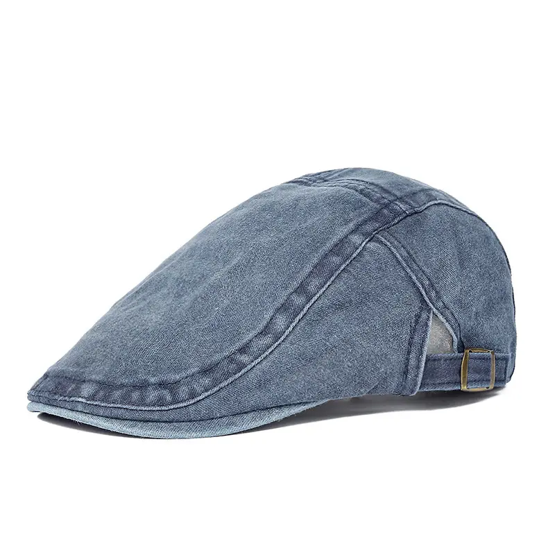 2023 Spring Cotton Solid Newsboy Caps Flat Peaked Cap Men and Women Painter Beret Hats