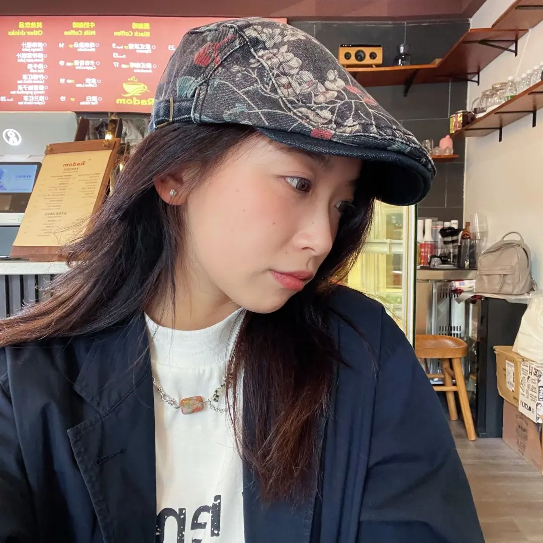 Wholesale Fashion Personalized Street Hip Hop Printed Washed Cowboy Beret Spring and Autumn Pure Cotton Hat