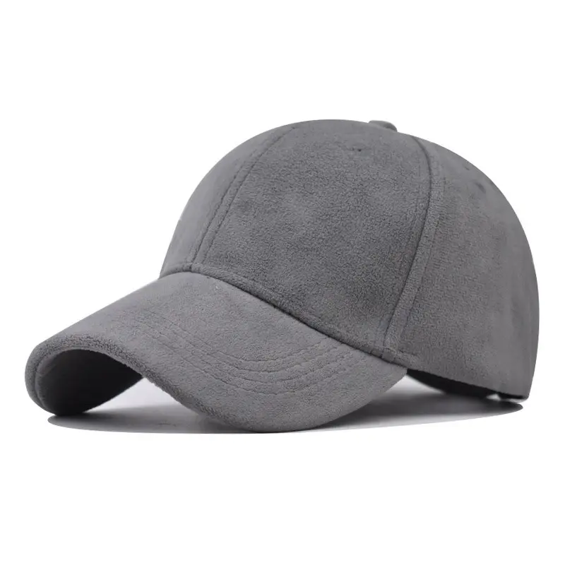 Solid Suede Retro Baseball Caps For Men Women Spring Autumn Street Snapback Hip Hop Hat Adjustable Faux Fur Sunscreen Visor Cap