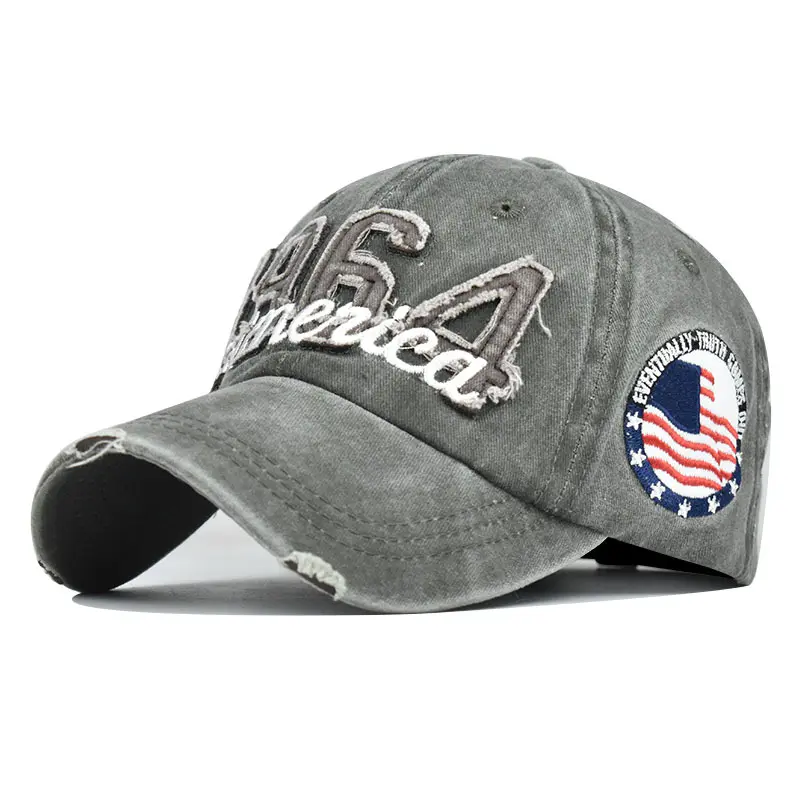 2023 New Baseball cap 1964 Embroidery America Wash Cowboy do Old wash cotton Summer men outdoor