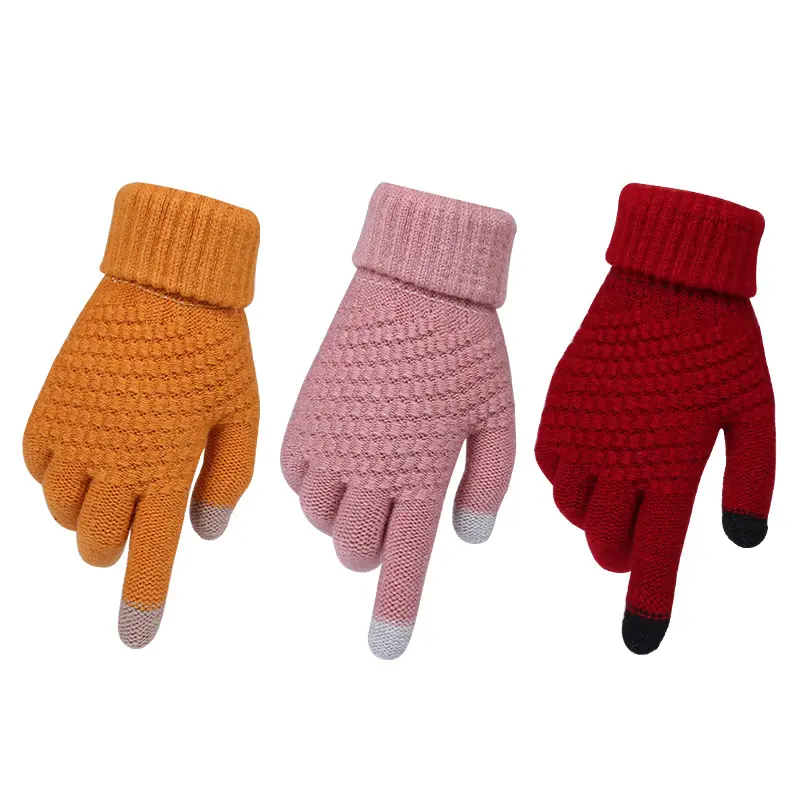 Knitted gloves for men and women for adults