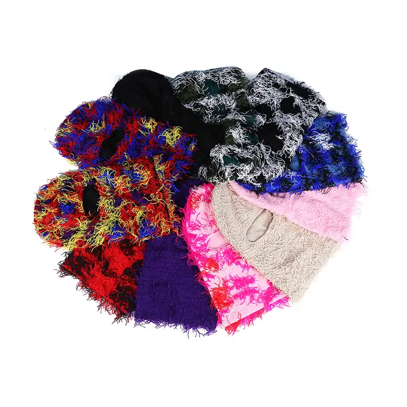 Balaclavas Men's and women's knitted camouflage headgear personalized woolen hats