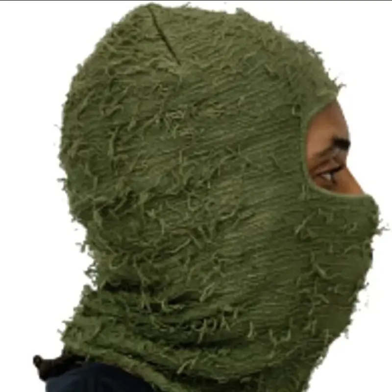 Balaclavas Men's and women's knitted camouflage headgear personalized woolen hats