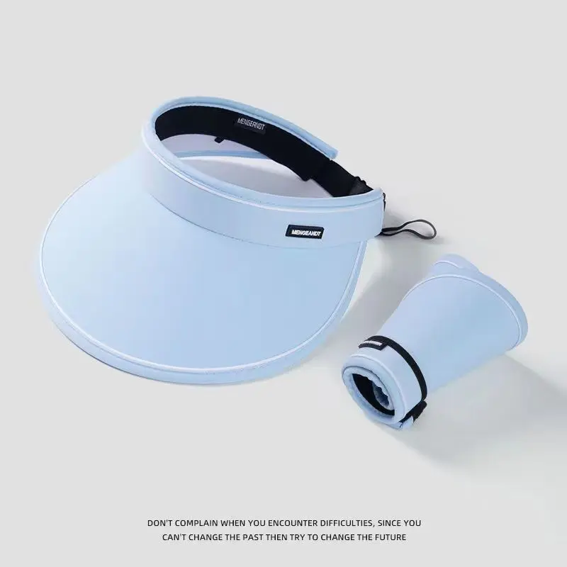 New sun hat can roll large eaves all summer female sun protection hat hollowed out beach cycling sun shade empty top hat