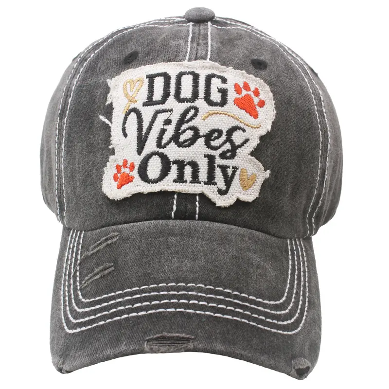 Spring and autumn Outdoor Cotton Hat Letter DOG only Embroidery Wash Men's Hats Baseball