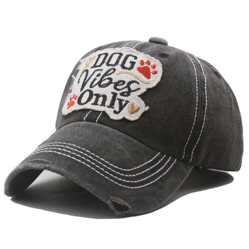 Spring and autumn Outdoor Cotton Hat Letter DOG only Embroidery Wash Men's Hats Baseball