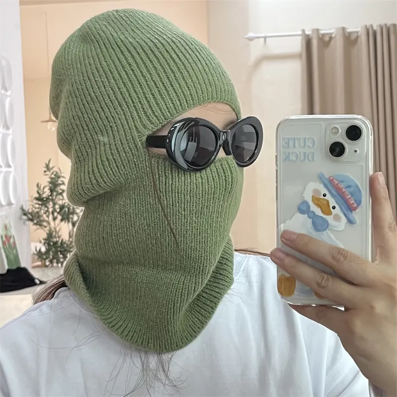 Two usages of a hat ~ winter windproof warm cycling knitted hat balaclava woolen hat