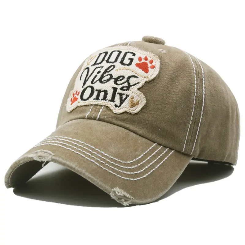 Spring and autumn Outdoor Cotton Hat Letter DOG only Embroidery Wash Men's Hats Baseball
