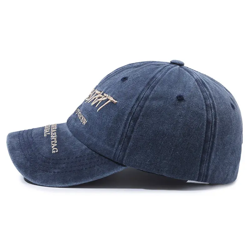 Spring/summer Korean stlye street alphabet embroidery washed soft top baseball cap female casual cap male American