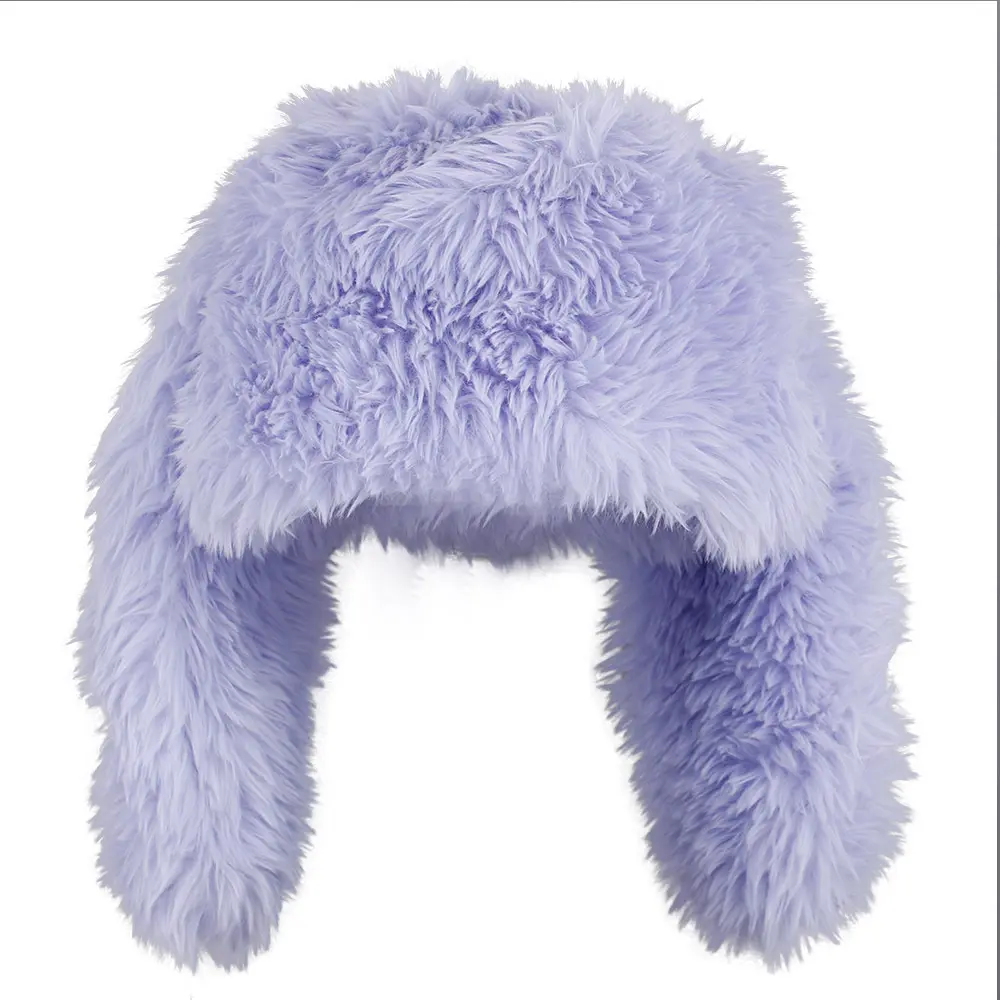 Cute rabbit ears plush hat female winter thick warm personality ear protection hat