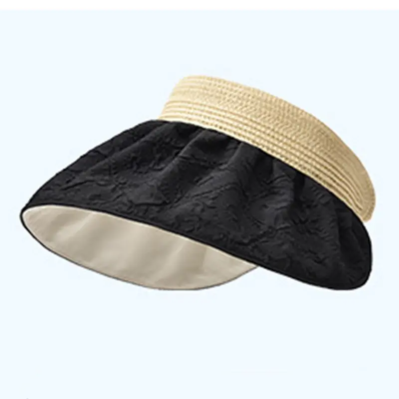 Summer travel sunshade sunblock hat large eaves anti-UV temperament all empty top hat tidal sun hat children's straw hat