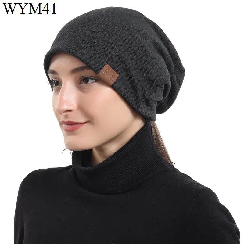 Fashion Simple Solid Color Hooded Wool Hats For Men And Women