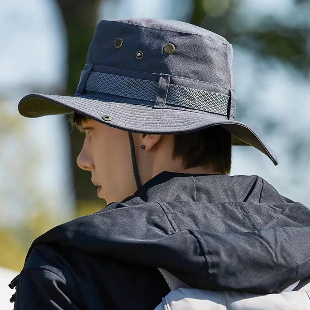 Sun Hats for Men Outdoor Fishing Cap Wide Brim Anti-UV Protection Women Bucket Hat Summer Hiking Fisherman Caps