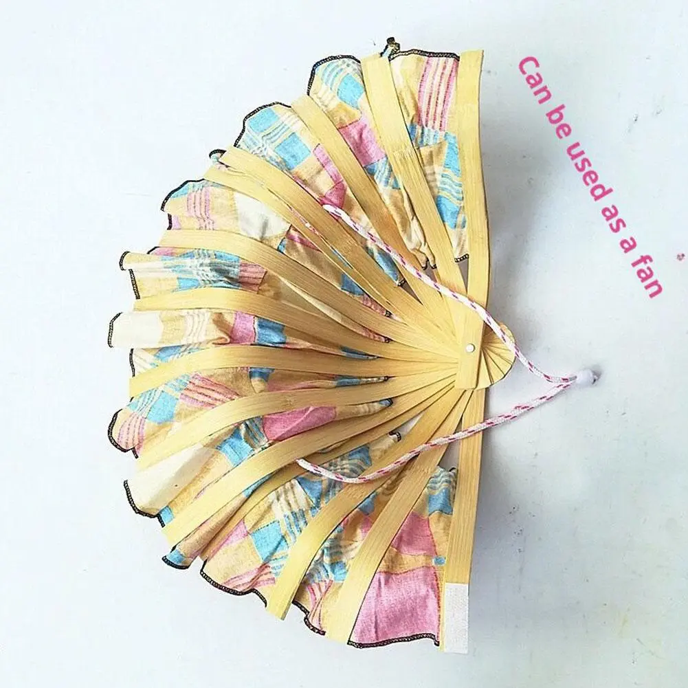 New Summer Outdoor Sports Beach Sun Shading Fashion Bamboo Fan Hat Foldable Bamboo Multifunctional Tourism Fan Hat Decoration