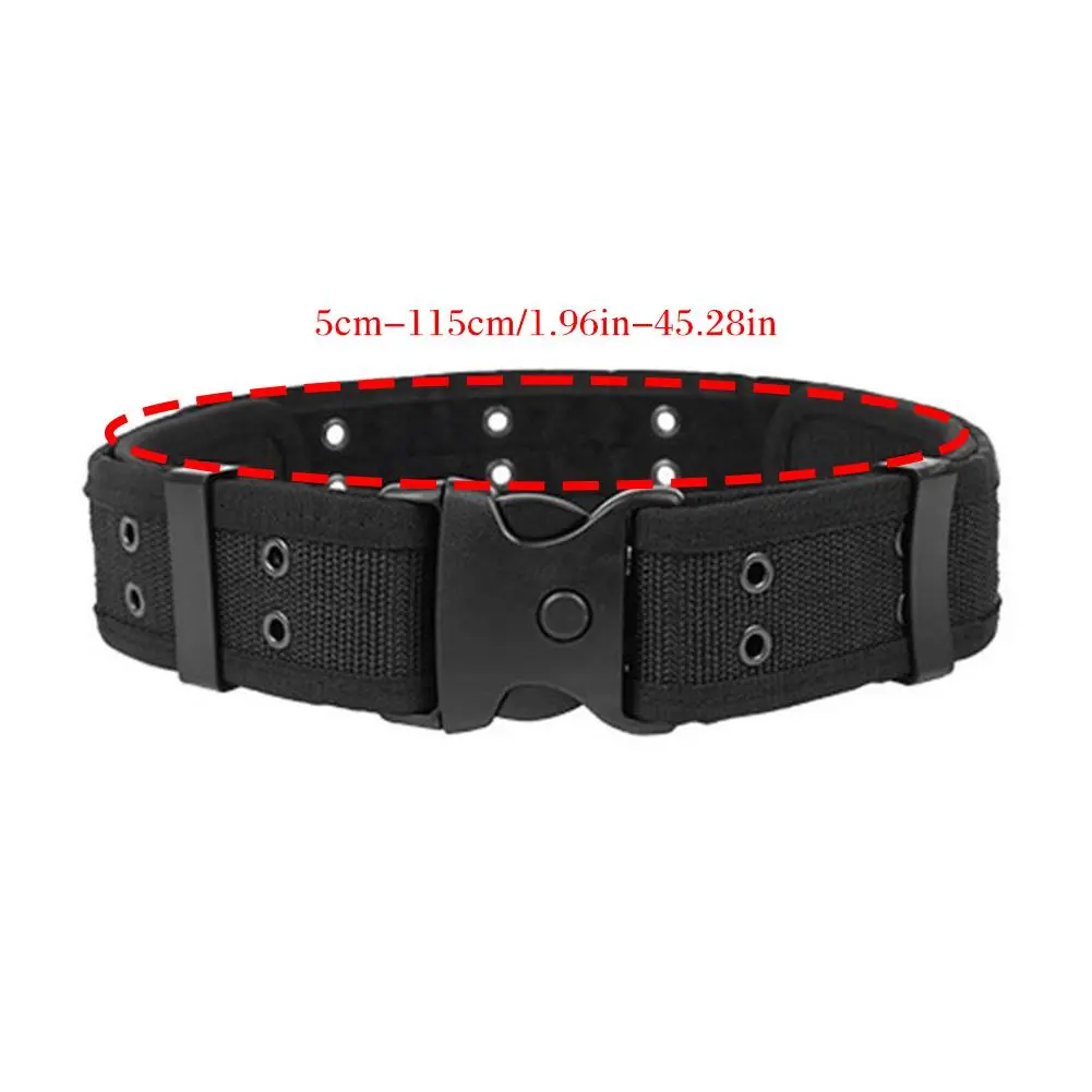 A Men's Tactical Outer Belt Made of Nylon Material, with a Metal Fixing and Adjuster Buckle, Suitable for Outdoor Sports