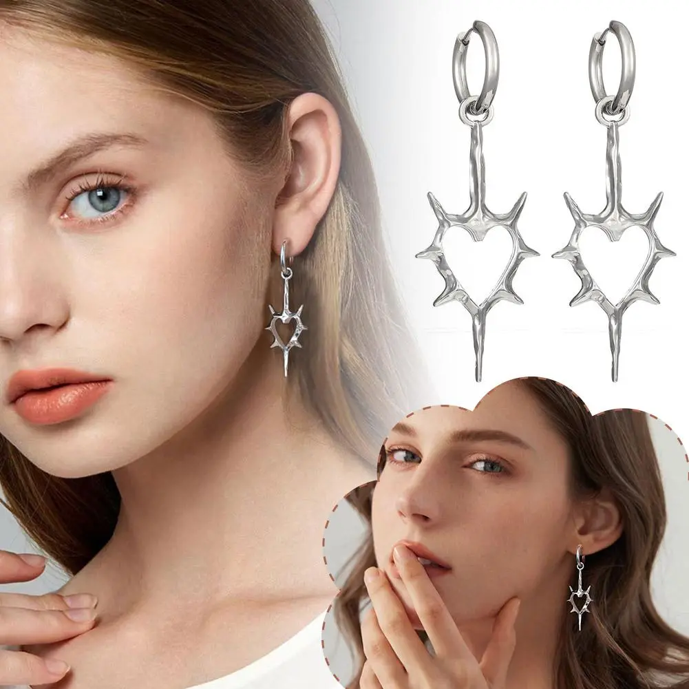 Classic Star Earrings | Grunge Jewelry Hypoallergenic Goth Edgy Alt Fairy Punk Aesthetic Dangly Chunky Coquette Minimalist