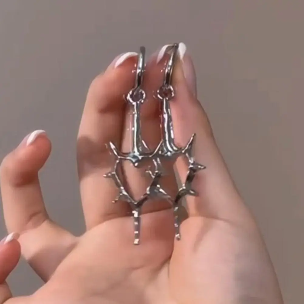 Classic Star Earrings | Grunge Jewelry Hypoallergenic Goth Edgy Alt Fairy Punk Aesthetic Dangly Chunky Coquette Minimalist