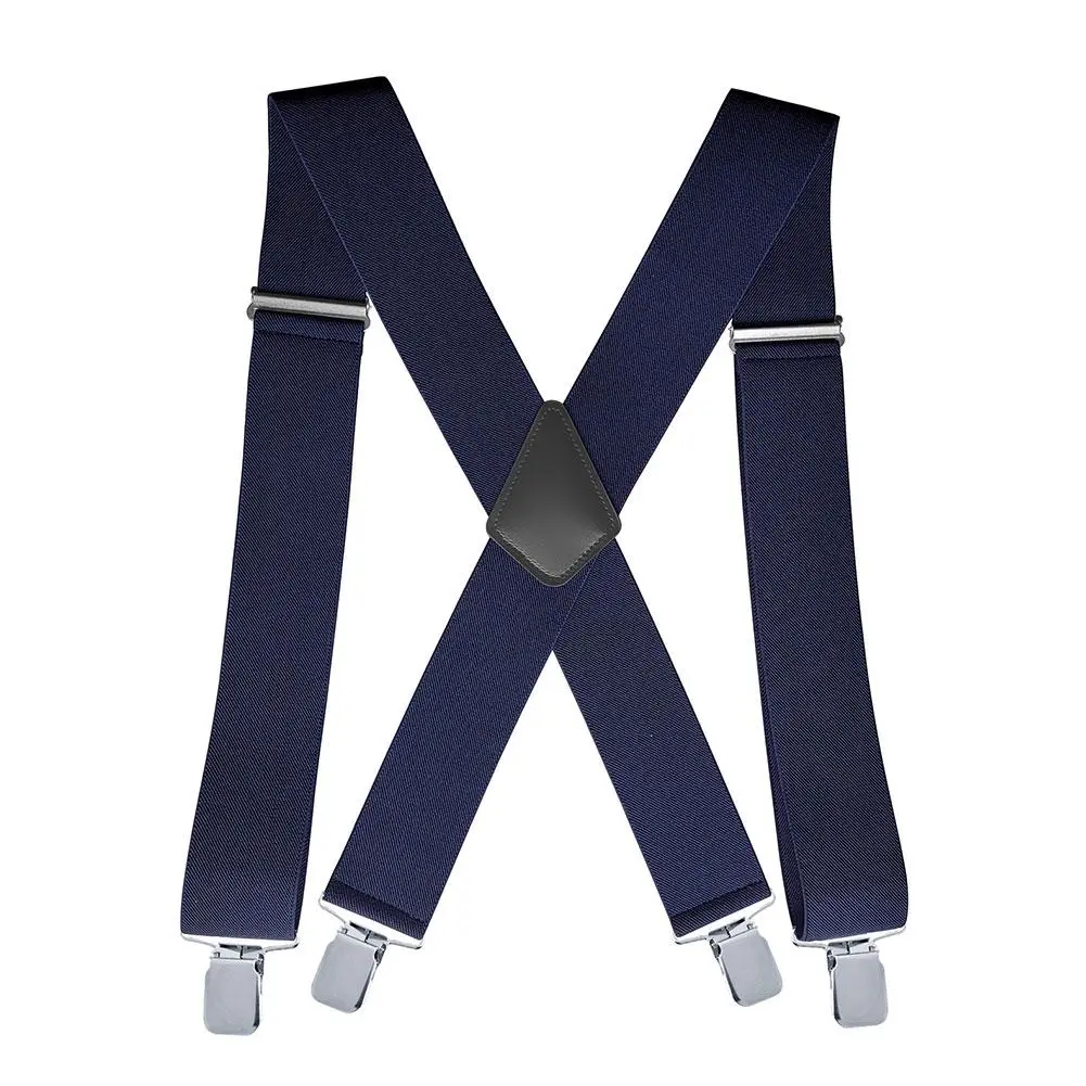 5.0cm Three-clip Extended Suspenders Men's Suspenders Are Convenient For Work Suspenders Widened Extended Suspenders Wholes S6Y8