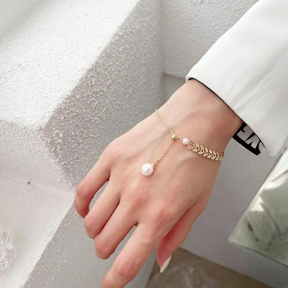 3 Pcs/ Set Retro Wheat Leaf Clavicle Chain Earings Bracelet Set Sexy Sling Accessories Korean Wheat Jewelry Set For Women