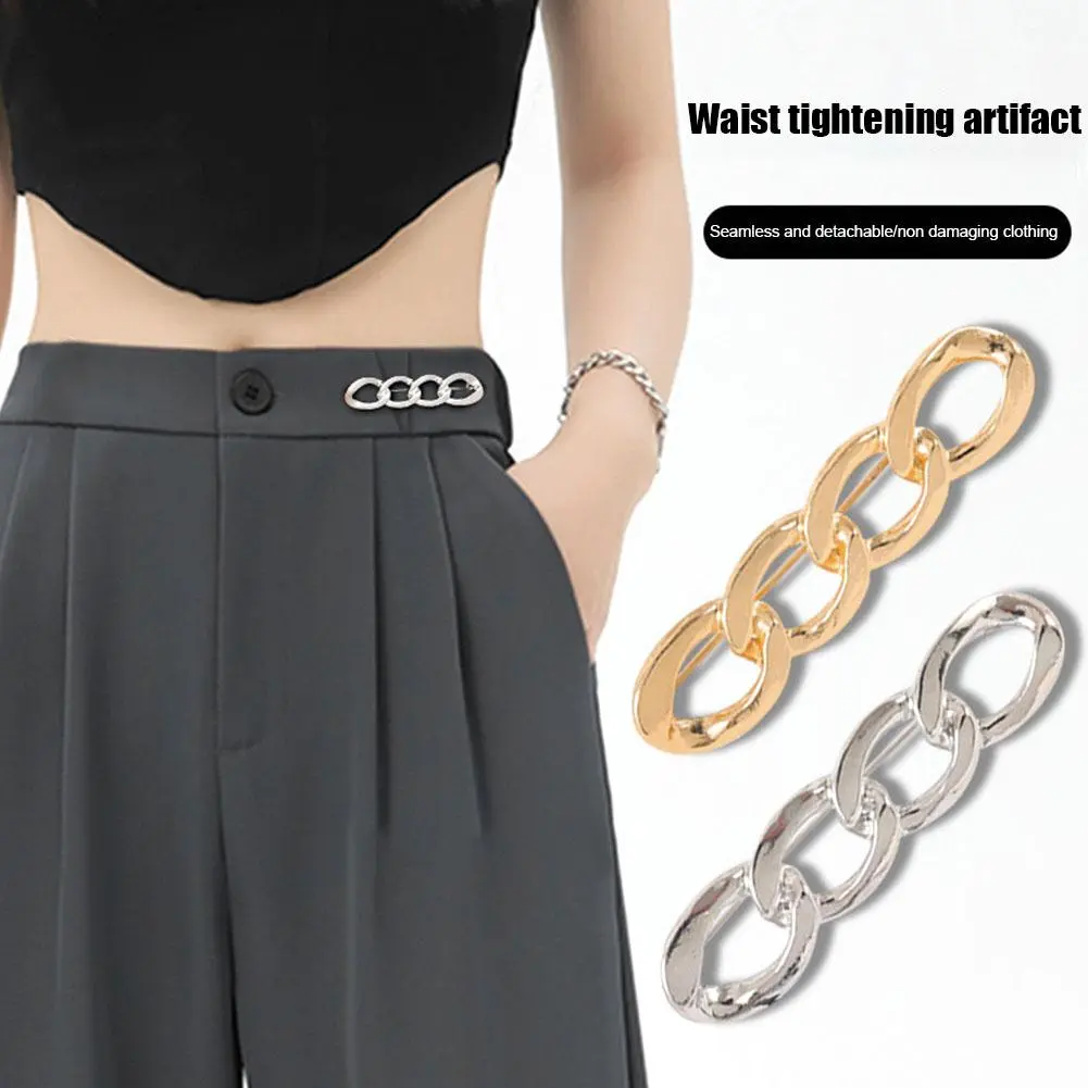 Waist Button Brooch Neckline Accessories Adjustable Fixing ACCESSORIES Skirt FASHION Pin Clothes Tightening Waist Button