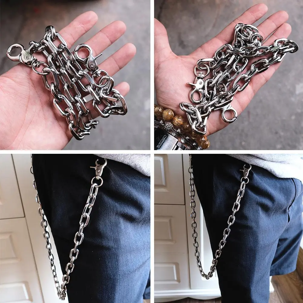 Layered Metal Punk Rock Chain Keychains For Men Women Waist Key Chain Wallet Jeans Hip-hop Pants Belt Chains Jewelry Accessories