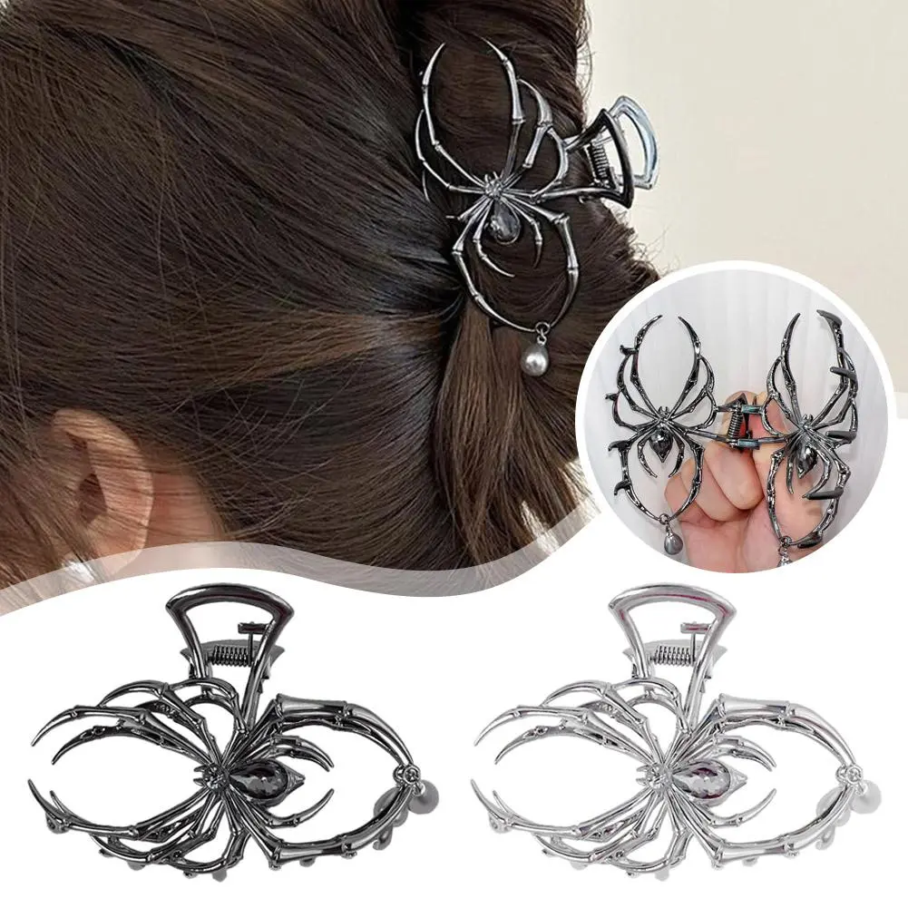 New Spider Web Metal Hair Crab Alloy Halloween Hair Claw Clips Hairgrip Hairpin Barrette Clamps Party Hair Accessories