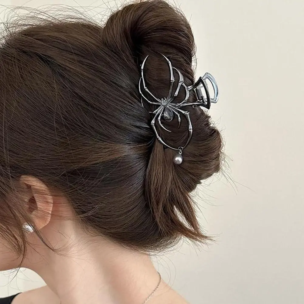 New Spider Web Metal Hair Crab Alloy Halloween Hair Claw Clips Hairgrip Hairpin Barrette Clamps Party Hair Accessories
