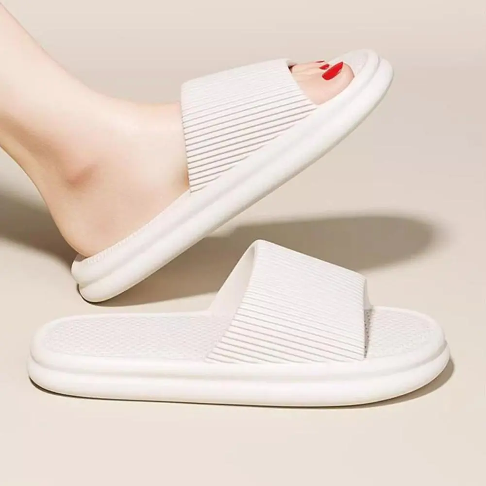Fashion Thick Platform Slippers Beach Shoes Soft Sole Couple Non-slip Flip Flops Slide Sandals Simplicity Unisex House Shoes
