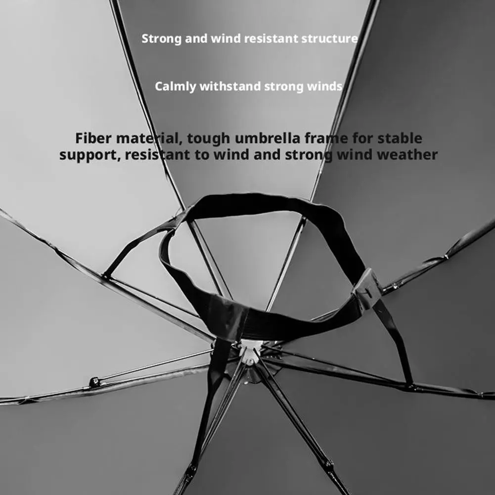 Portable Outdoor Umbrella Hat Cap Folding Women Men Umbrella Fishing Hiking Golf Beach Headwear Handsfree Umbrella