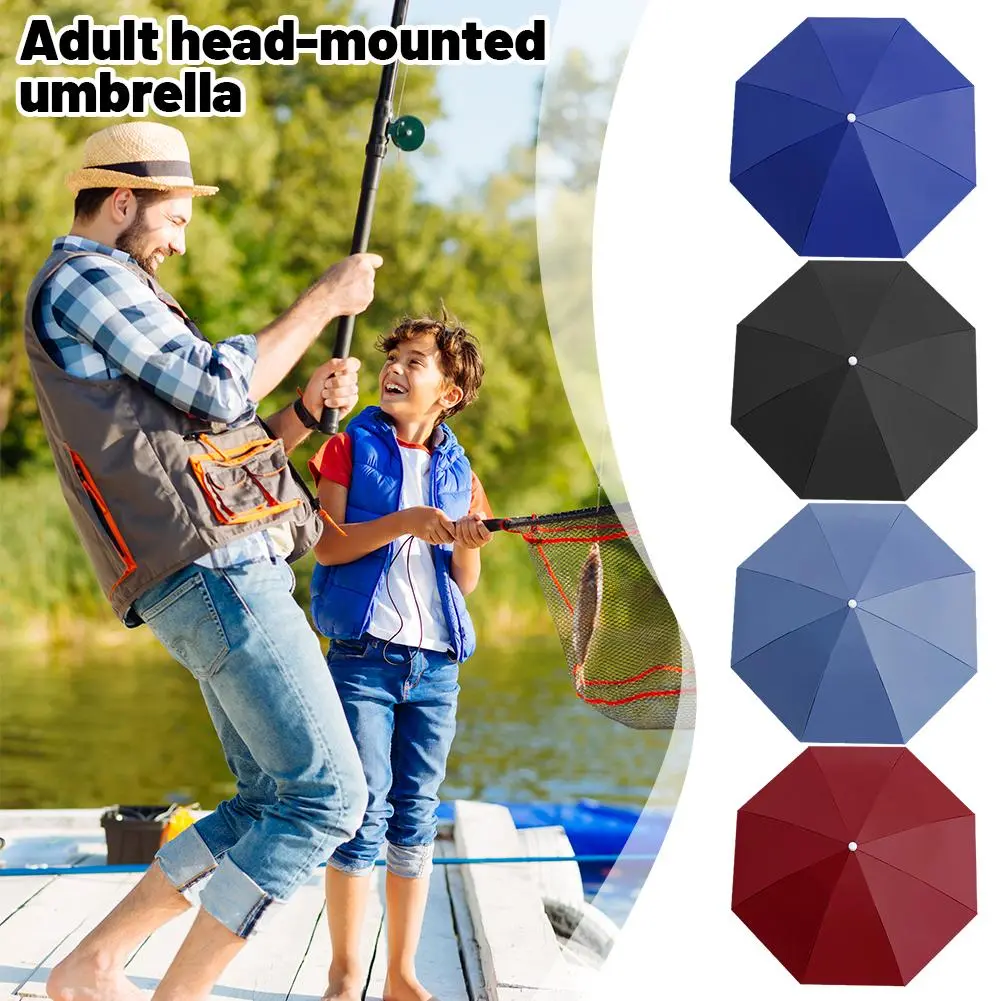 Portable Outdoor Umbrella Hat Cap Folding Women Men Umbrella Fishing Hiking Golf Beach Headwear Handsfree Umbrella