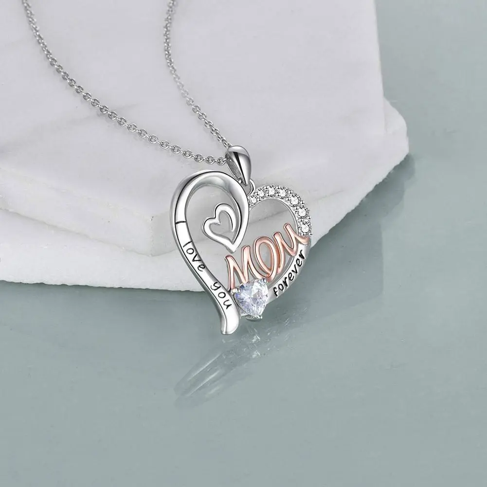 Love Flower Necklace Mother Day Birthday Party Mom Letter Necklace Gold Plated Silver Plated Alloy Jewelry