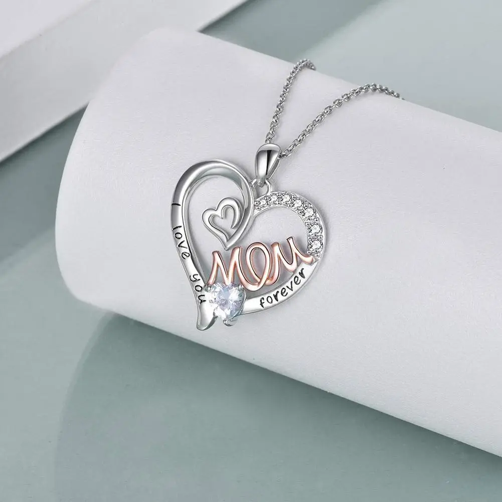 Love Flower Necklace Mother Day Birthday Party Mom Letter Necklace Gold Plated Silver Plated Alloy Jewelry