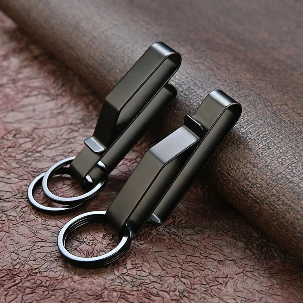 1Pcs Steel Belt Hook Carabiner Car Keychain Belt Hanger Bottle Hook Hook Camp Water Holder Tactical Outdoor EDC Tool