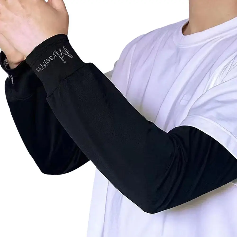 Sunscreen Arm Covers Men Cycling Arm Case Loose Enlarged Arm Sleeve Outdoor Sport Sun Protection Cuffs Breathable Arm Warme