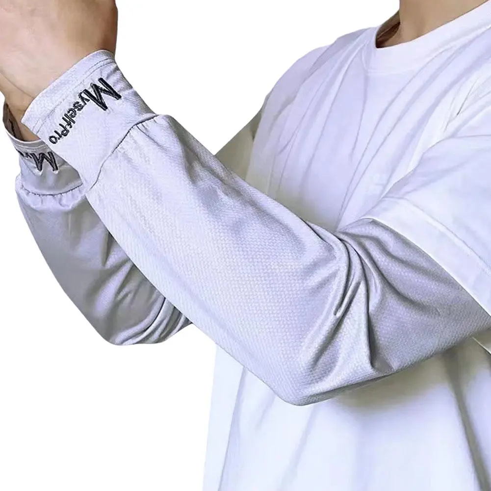Sunscreen Arm Covers Men Cycling Arm Case Loose Enlarged Arm Sleeve Outdoor Sport Sun Protection Cuffs Breathable Arm Warme